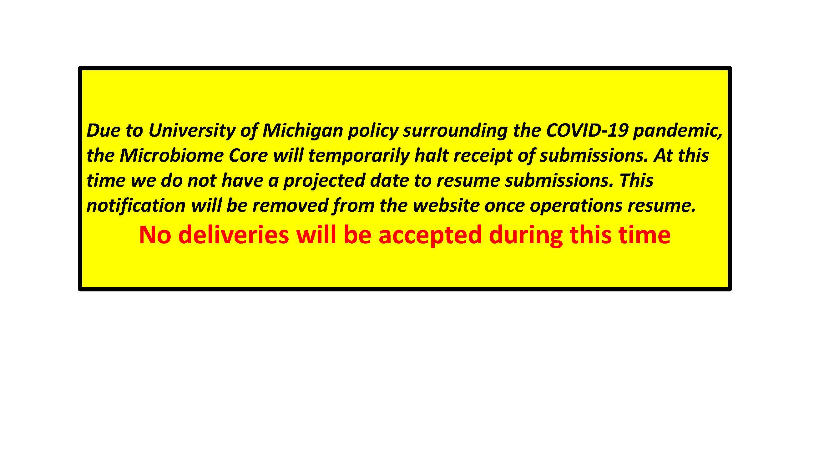COVID-19 closure notice
